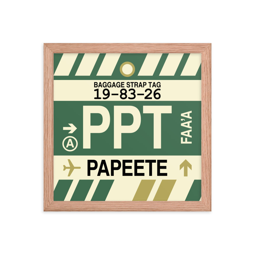 Travel-Themed Framed Print • PPT Papeete Souvenir • YHM Designs - Image 07