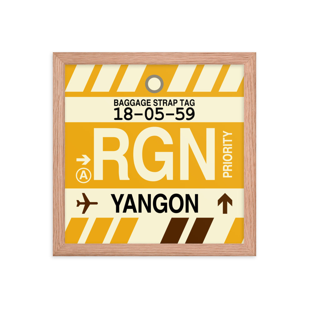 Travel-Themed Framed Print • RGN Yangon Souvenir • YHM Designs - Image 07