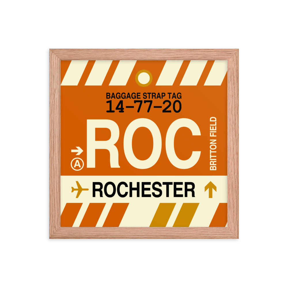 Travel-Themed Framed Print • ROC Rochester Souvenir • YHM Designs - Image 07