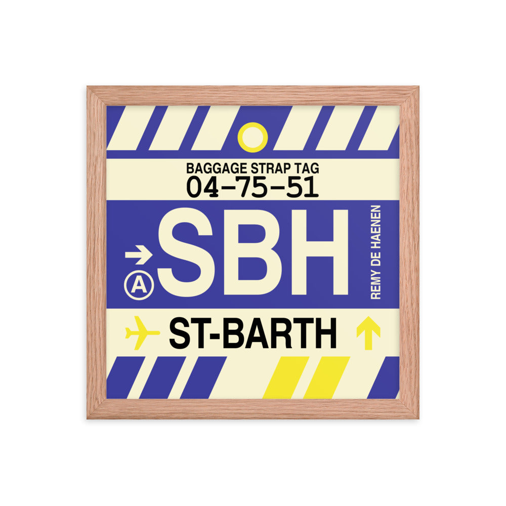 Travel-Themed Framed Print • SBH Saint Barthélemy Souvenir • YHM Designs - Image 07