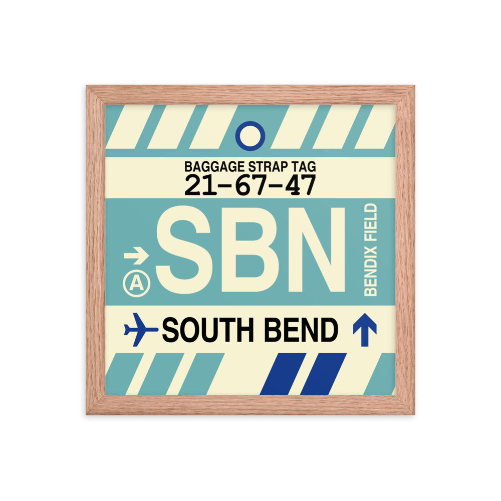 Travel-Themed Framed Print • SBN South Bend Souvenir • YHM Designs - Image 07