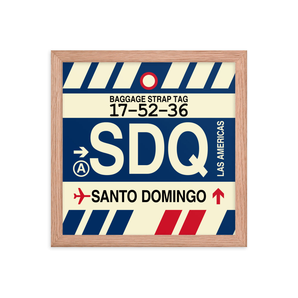 Travel-Themed Framed Print • SDQ Santo Domingo Souvenir • YHM Designs - Image 07