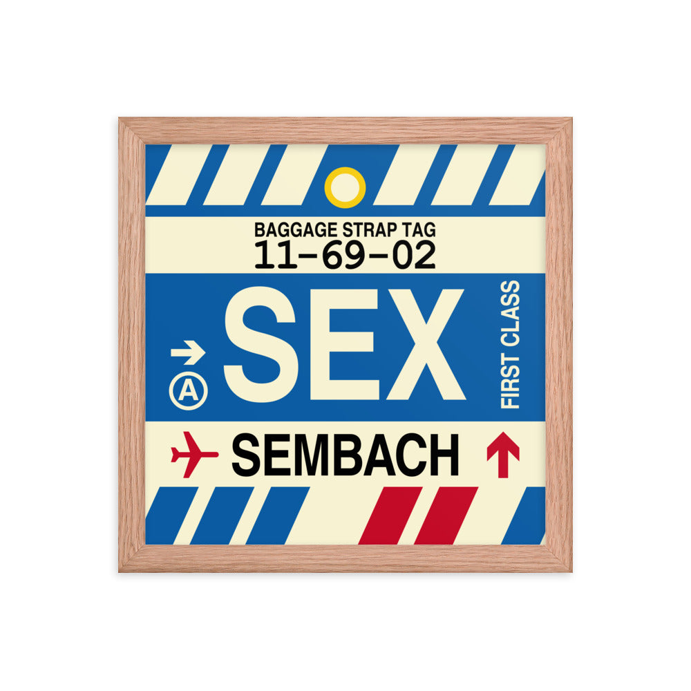 Travel-Themed Framed Print • SEX Sembach Souvenir • YHM Designs - Image 07