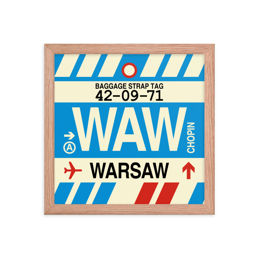 Travel-Themed Framed Print • WAW Warsaw Souvenir • YHM Designs - Image 07