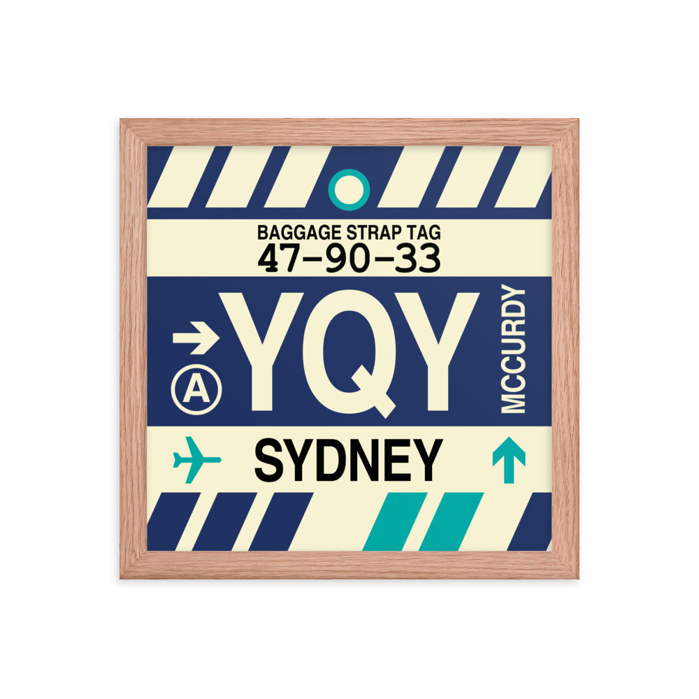 Travel-Themed Framed Print • YQY Sydney • YHM Designs - Image 07