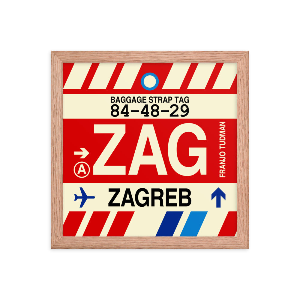 Travel-Themed Framed Print • ZAG Zagreb Souvenir • YHM Designs - Image 07