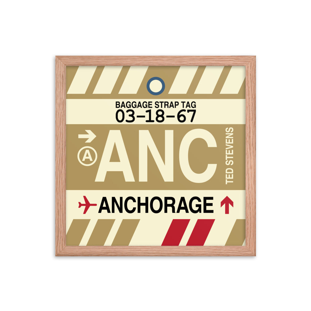 Travel-Themed Framed Print • ANC Anchorage Souvenir • YHM Designs - Image 08