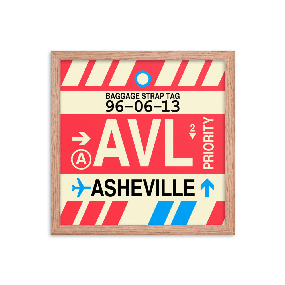 Travel-Themed Framed Print • AVL Asheville • YHM Designs - Image 08