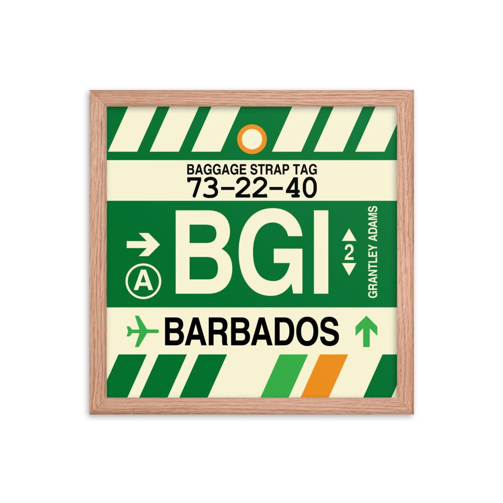 Travel-Themed Framed Print • BGI Barbados Souvenir • YHM Designs - Image 08
