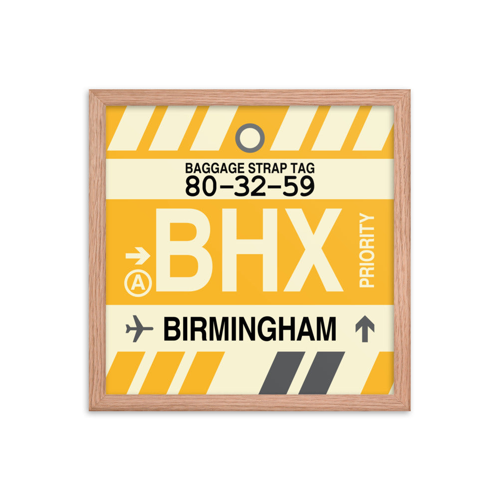Travel-Themed Framed Print • BHX Birmingham Souvenir • YHM Designs - Image 08