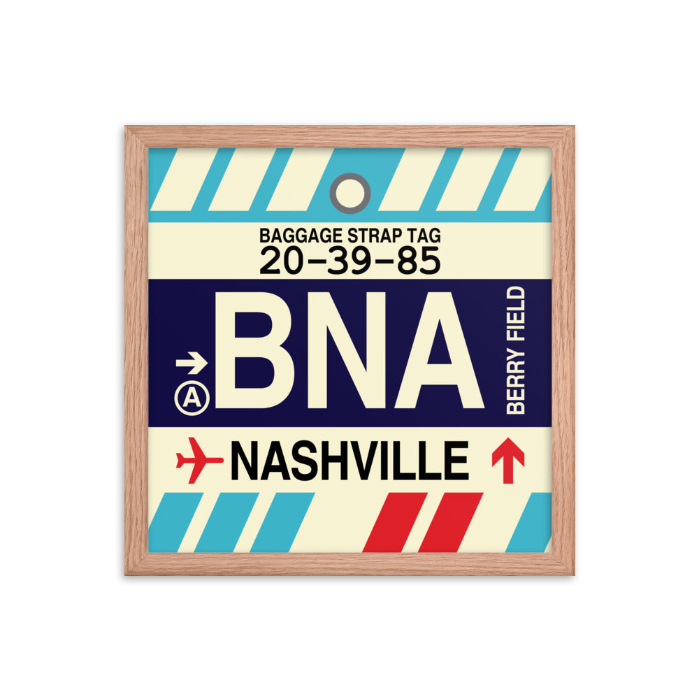Travel-Themed Framed Print • BNA Nashville Souvenir • YHM Designs - Image 08