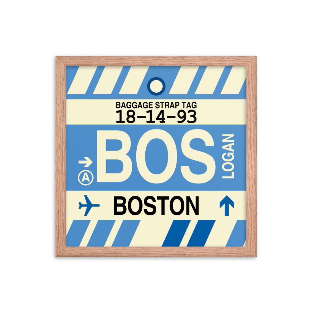 Travel-Themed Framed Print • BOS Boston Souvenir • YHM Designs - Image 08