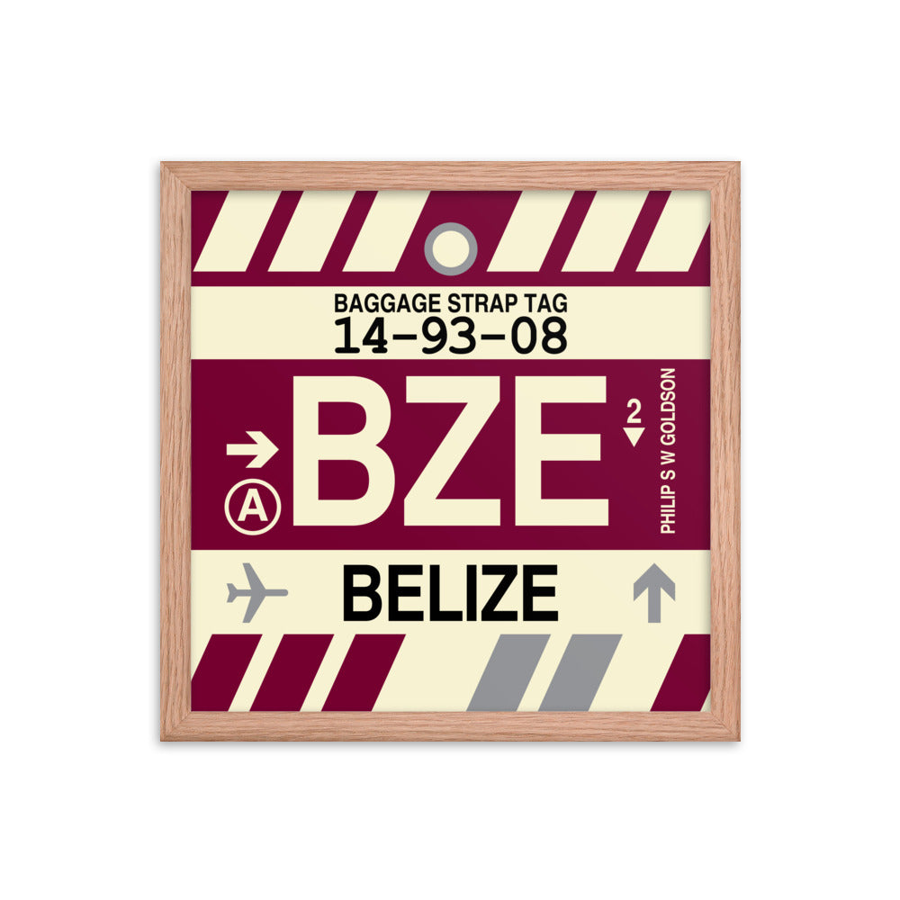 Travel-Themed Framed Print • BZE Belize City • YHM Designs - Image 08