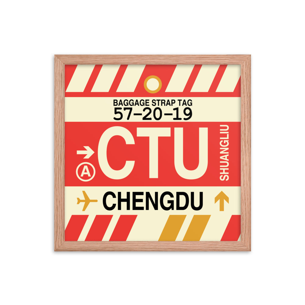 Travel-Themed Framed Print • CTU Chengdu Souvenir • YHM Designs - Image 08