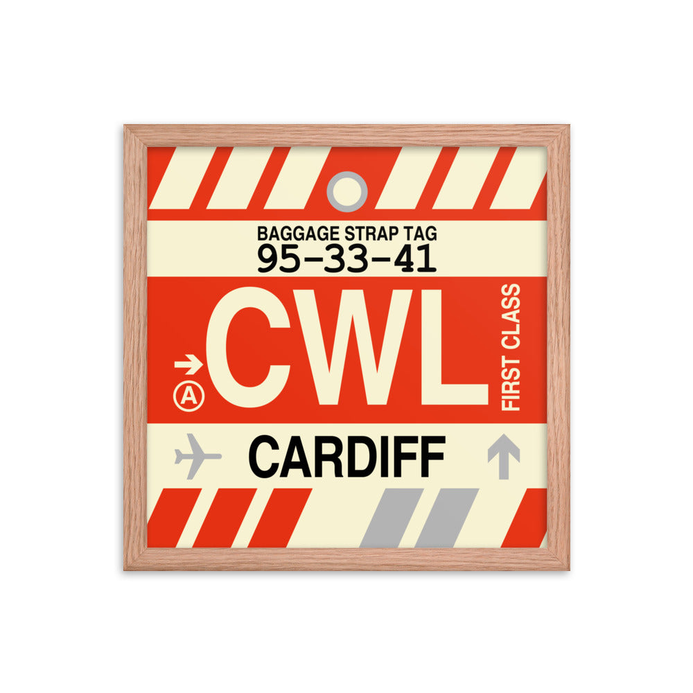 Travel-Themed Framed Print • CWL Cardiff Souvenir • YHM Designs - Image 08
