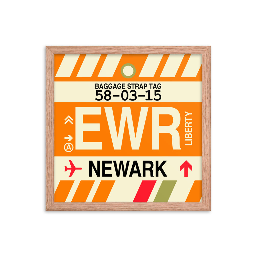Travel-Themed Framed Print • EWR Newark • YHM Designs - Image 08