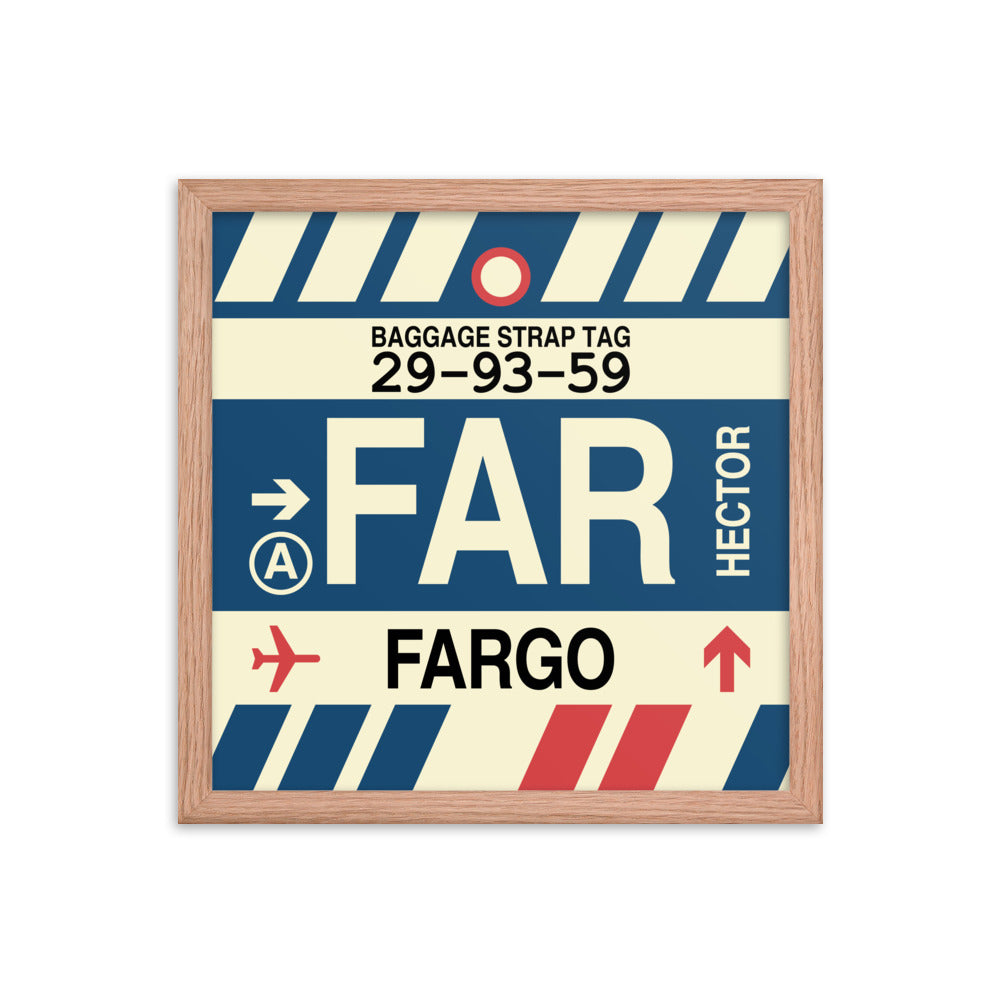 Travel-Themed Framed Print • FAR Fargo Souvenir • YHM Designs - Image 08