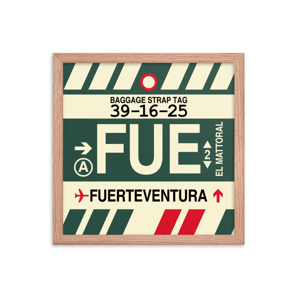 Travel-Themed Framed Print • FUE Fuerteventura Souvenir • YHM Designs - Image 08
