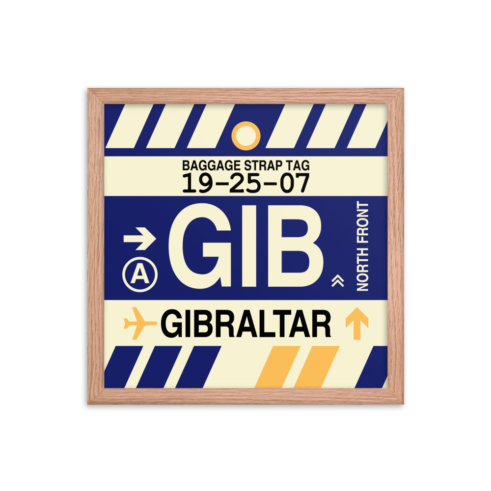 Travel-Themed Framed Print • GIB Gibraltar Souvenir • YHM Designs - Image 08