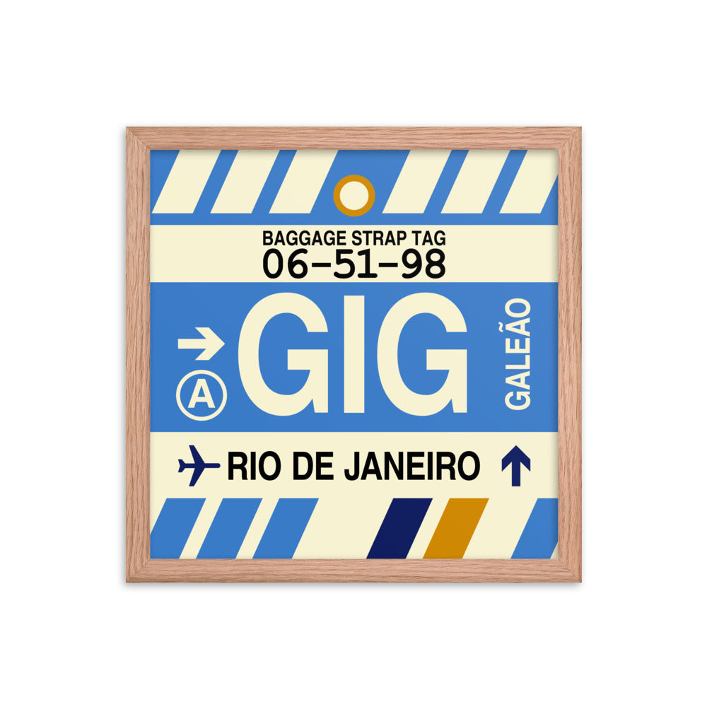 Travel-Themed Framed Print • GIG Rio de Janeiro Souvenir • YHM Designs - Image 08