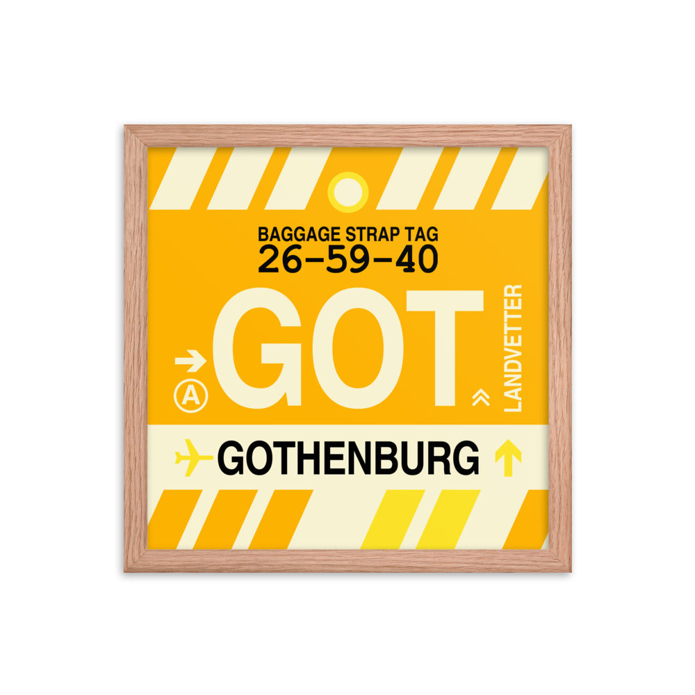 Travel-Themed Framed Print • GOT Gothenburg Souvenir • YHM Designs - Image 08