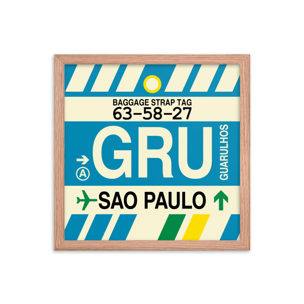 Travel-Themed Framed Print • GRU Sao Paulo Souvenir • YHM Designs - Image 08