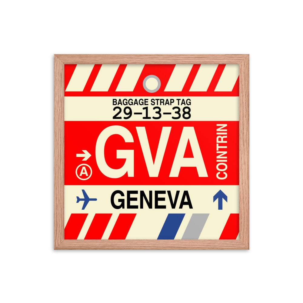 Travel-Themed Framed Print • GVA Geneva Souvenir • YHM Designs - Image 08