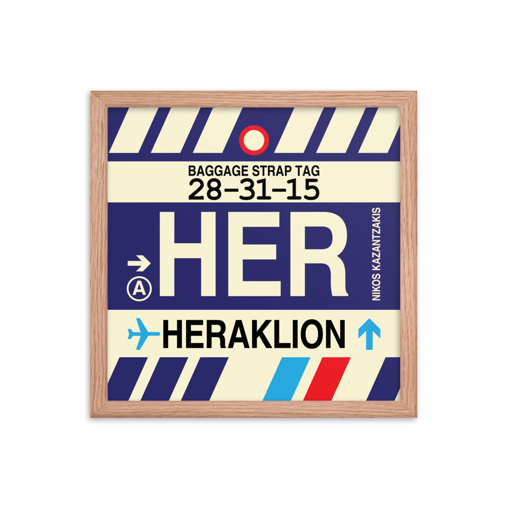 Travel-Themed Framed Print • HER Heraklion Souvenir • YHM Designs - Image 08