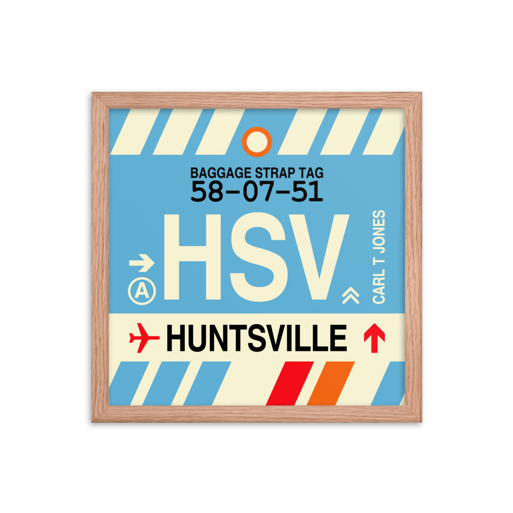 Travel-Themed Framed Print • HSV Huntsville Souvenir • YHM Designs - Image 08