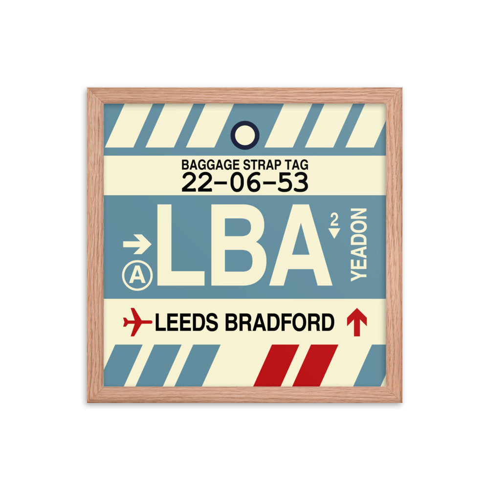 Travel-Themed Framed Print • LBA Leeds Bradford Souvenir • YHM Designs - Image 08