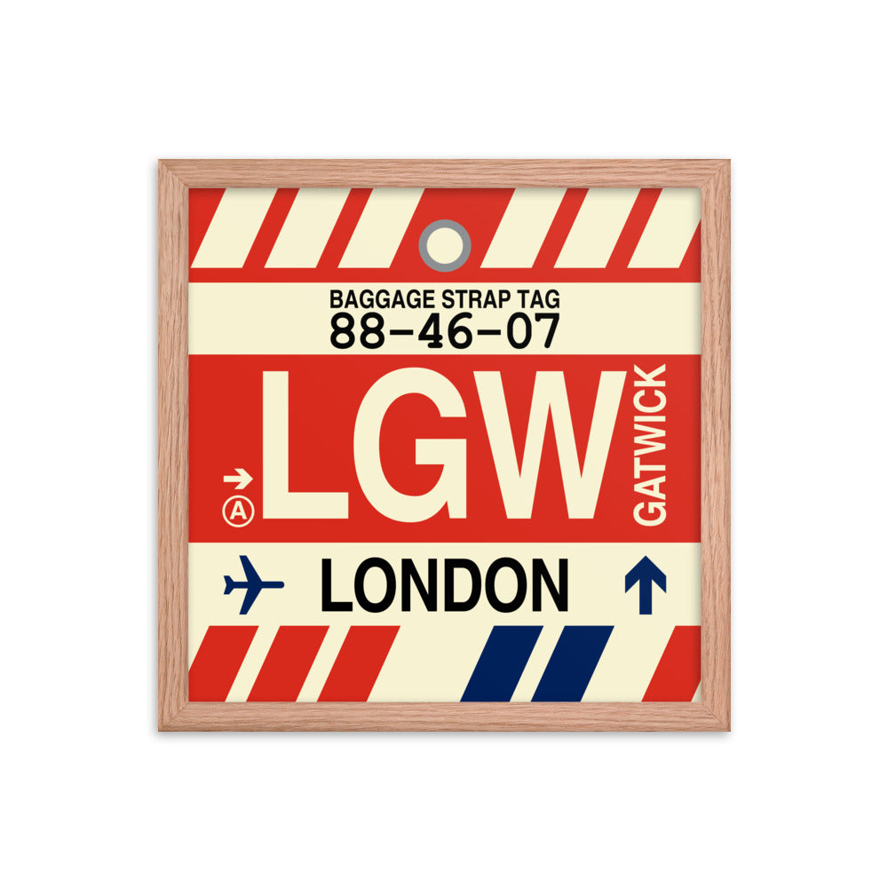 Travel-Themed Framed Print • LGW London Souvenir • YHM Designs - Image 08