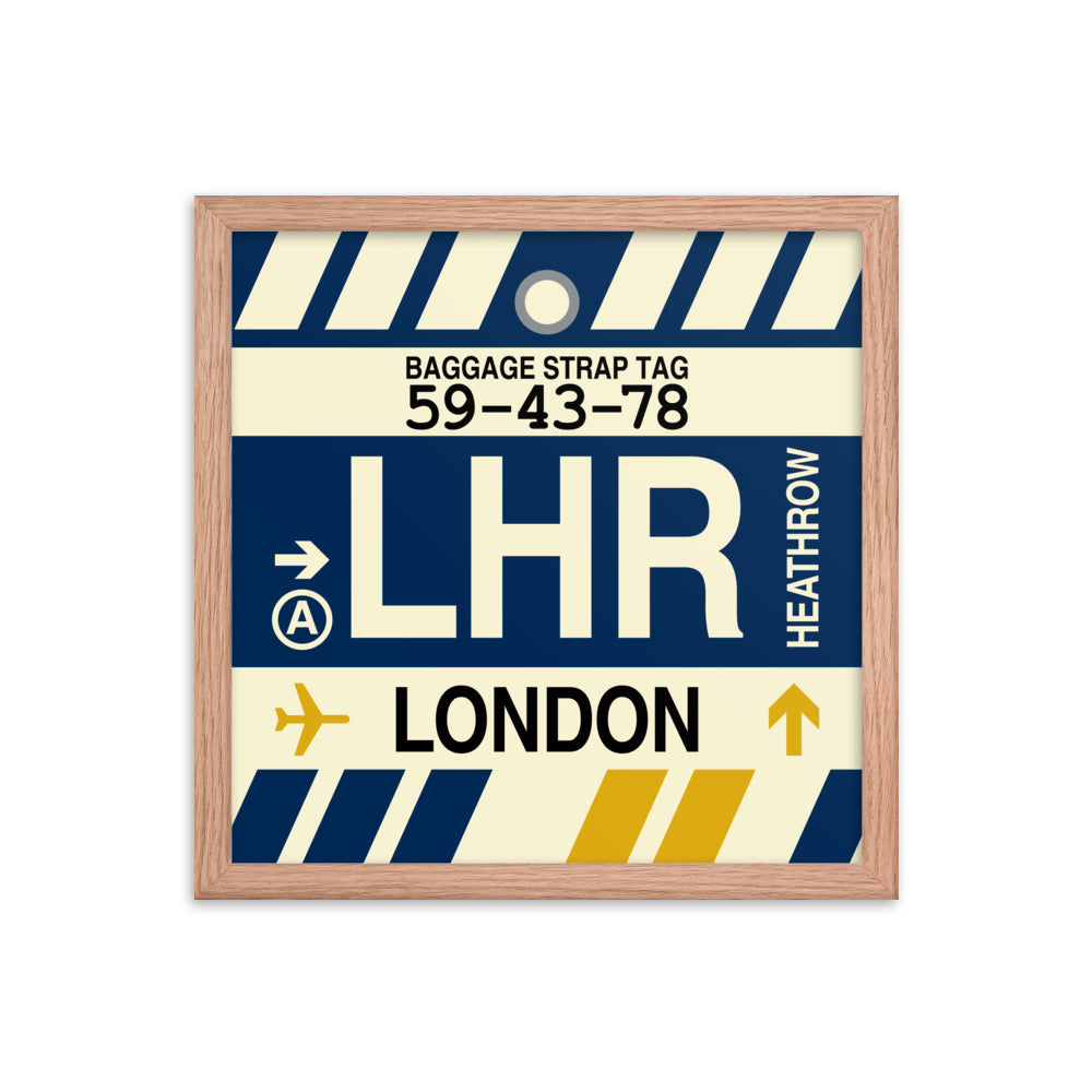 Travel-Themed Framed Print • LHR London • YHM Designs - Image 08