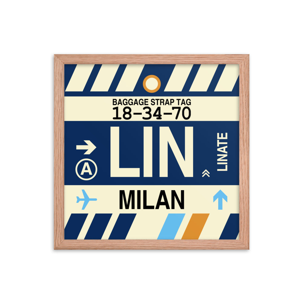 Travel-Themed Framed Print • LIN Milan Souvenir • YHM Designs - Image 08
