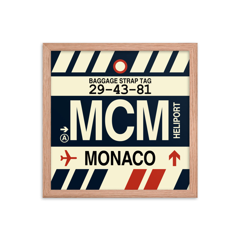 Travel-Themed Framed Print • MCM Monte Carlo Souvenir • YHM Designs - Image 08