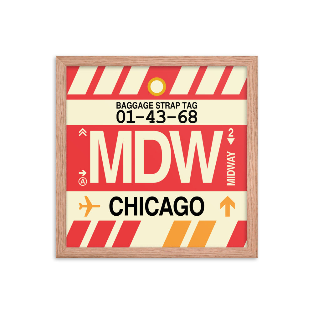 Travel-Themed Framed Print • MDW Chicago • YHM Designs - Image 08