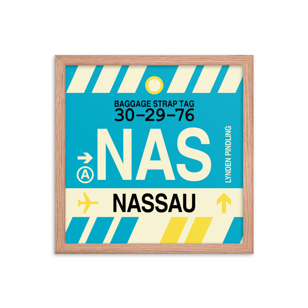 Travel-Themed Framed Print • NAS Nassau Souvenir • YHM Designs - Image 08