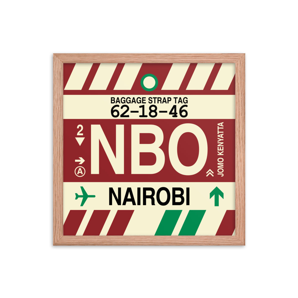Travel-Themed Framed Print • NBO Nairobi • YHM Designs - Image 08