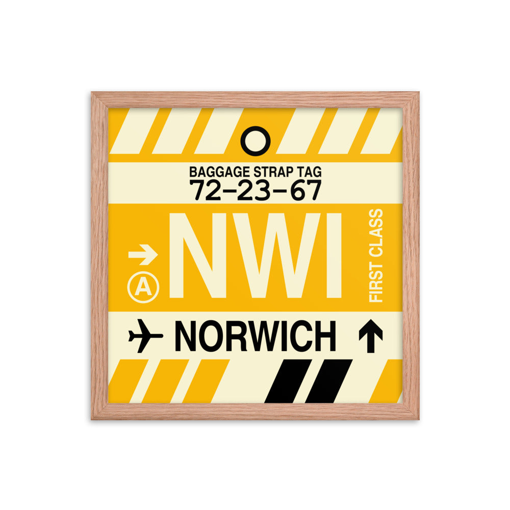 Travel-Themed Framed Print • NWI Norwich Souvenir • YHM Designs - Image 08