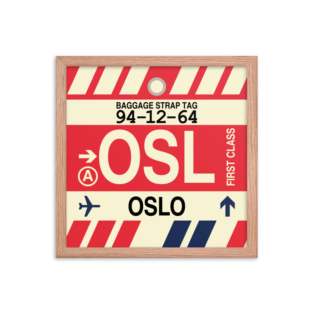 Travel-Themed Framed Print • OSL Oslo Souvenir • YHM Designs - Image 08