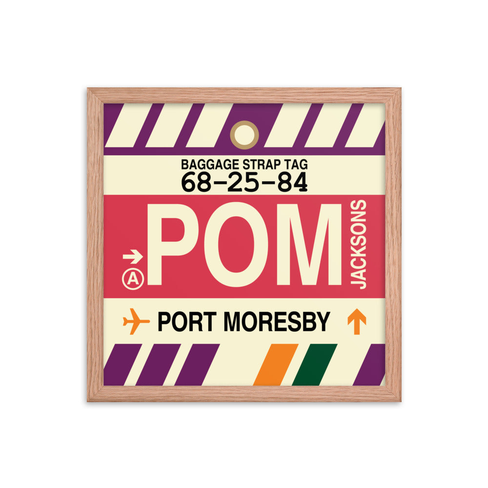 Travel-Themed Framed Print • POM Port Moresby Souvenir • YHM Designs - Image 08