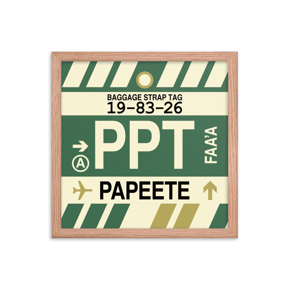 Travel-Themed Framed Print • PPT Papeete Souvenir • YHM Designs - Image 08