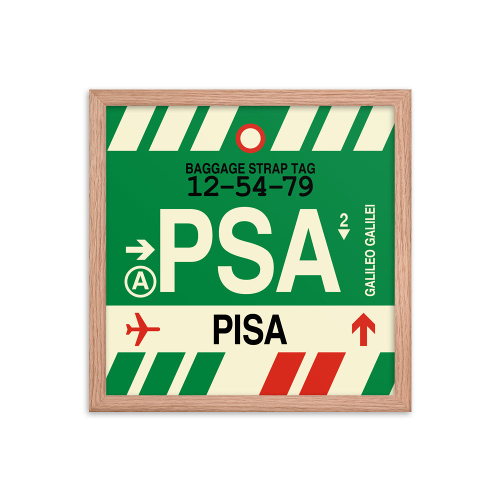 Travel-Themed Framed Print • PSA Pisa Souvenir • YHM Designs - Image 08