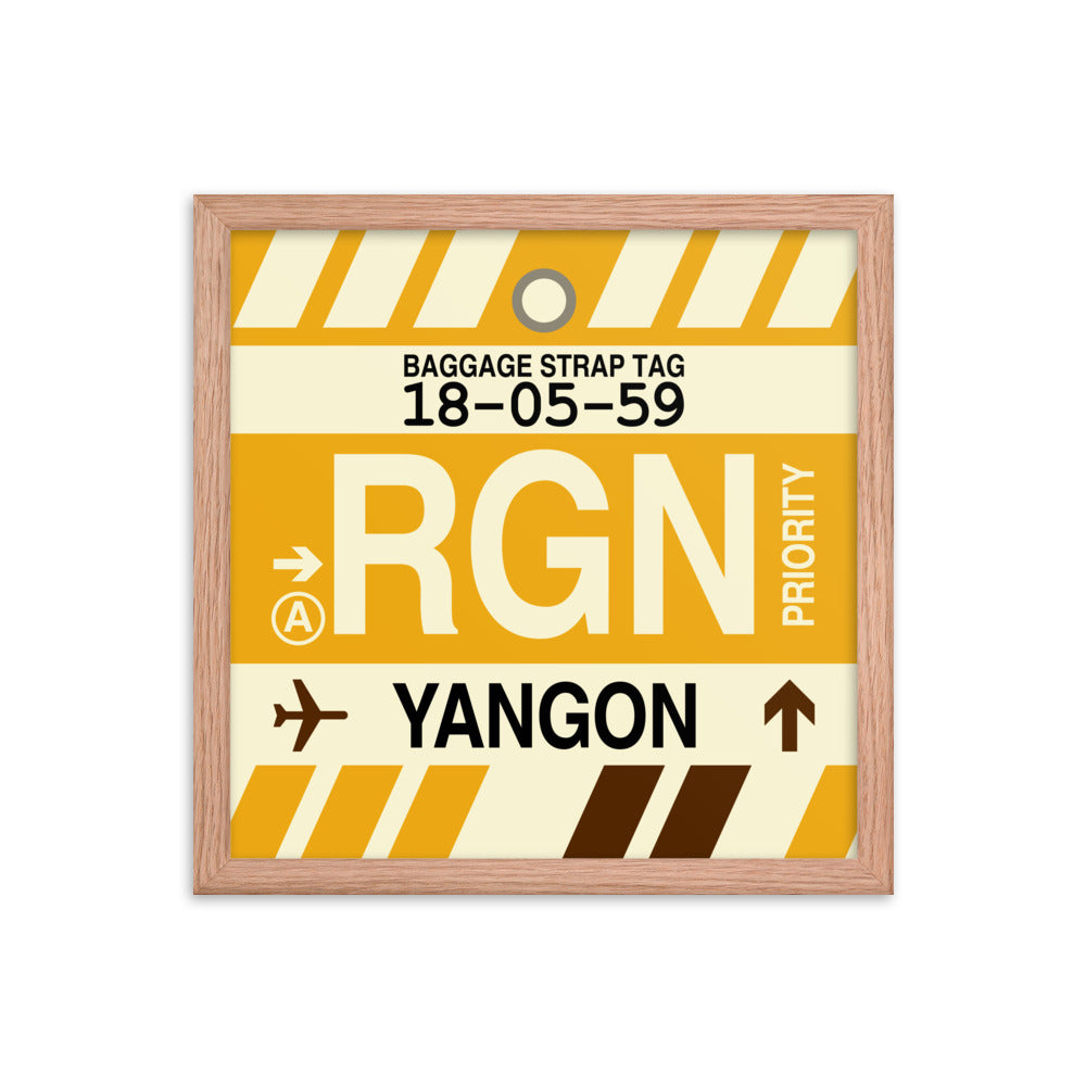 Travel-Themed Framed Print • RGN Yangon Souvenir • YHM Designs - Image 08