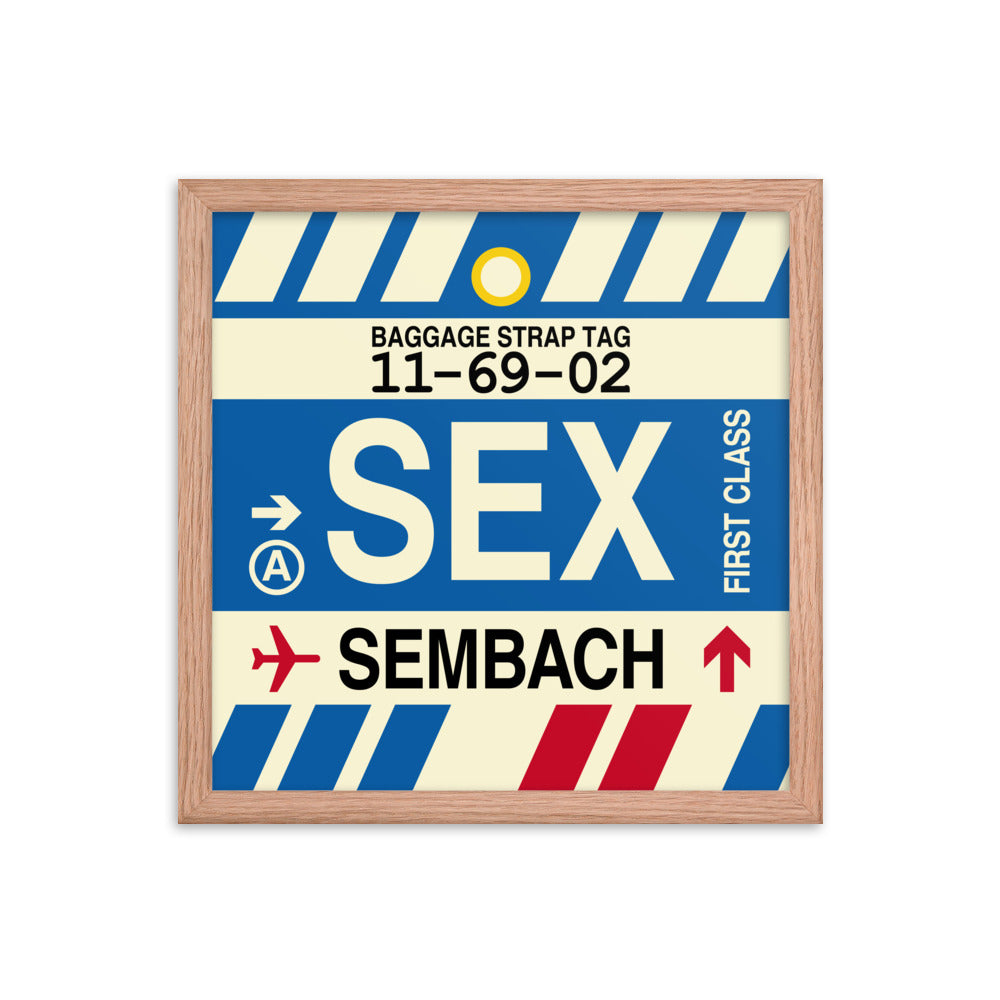 Travel-Themed Framed Print • SEX Sembach Souvenir • YHM Designs - Image 08
