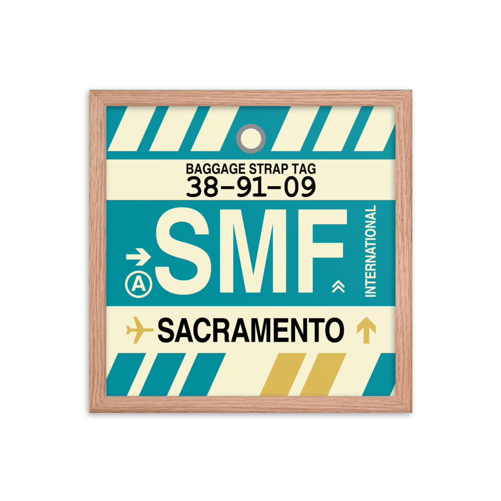 Travel-Themed Framed Print • SMF Sacramento Souvenir • YHM Designs - Image 08