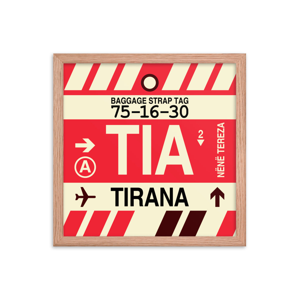 Travel-Themed Framed Print • TIA Tirana Souvenir • YHM Designs - Image 08