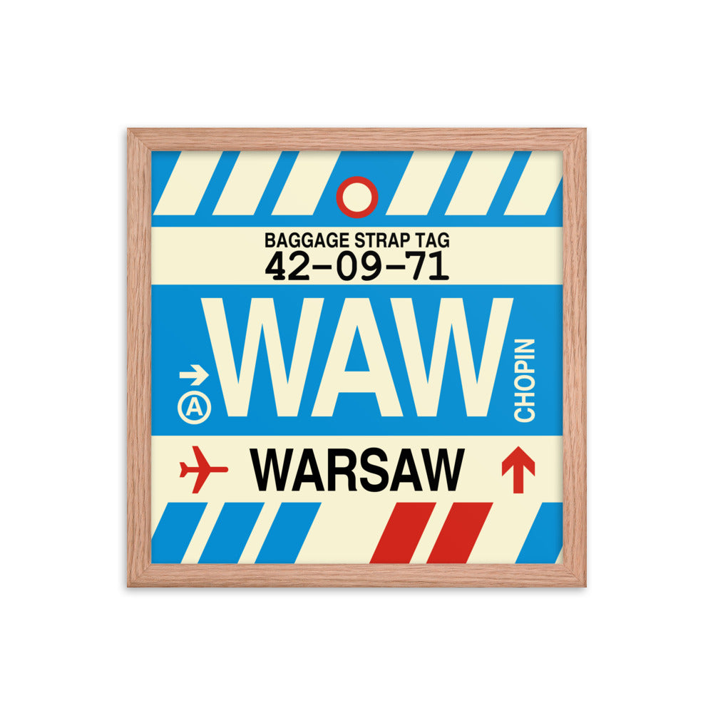 Travel-Themed Framed Print • WAW Warsaw Souvenir • YHM Designs - Image 08