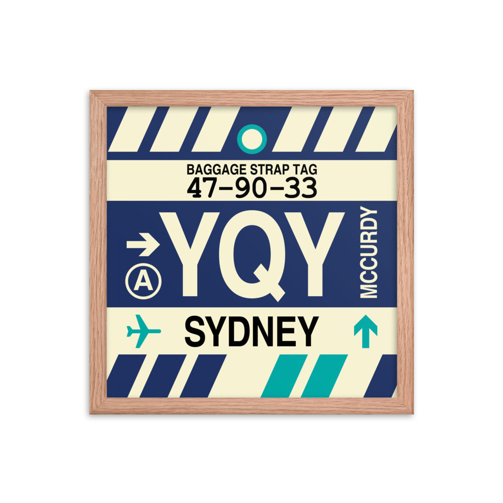 Travel-Themed Framed Print • YQY Sydney • YHM Designs - Image 08