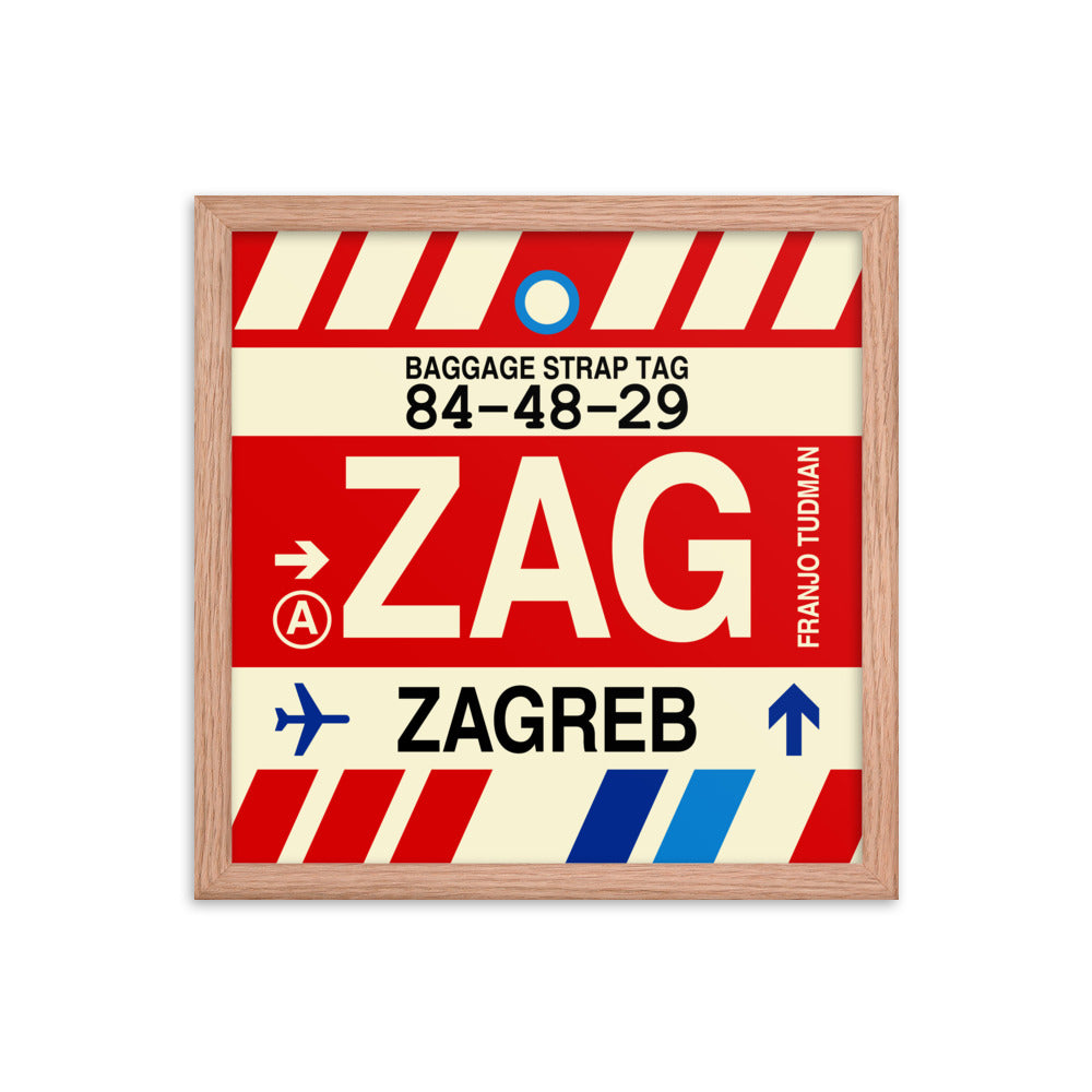 Travel-Themed Framed Print • ZAG Zagreb Souvenir • YHM Designs - Image 08