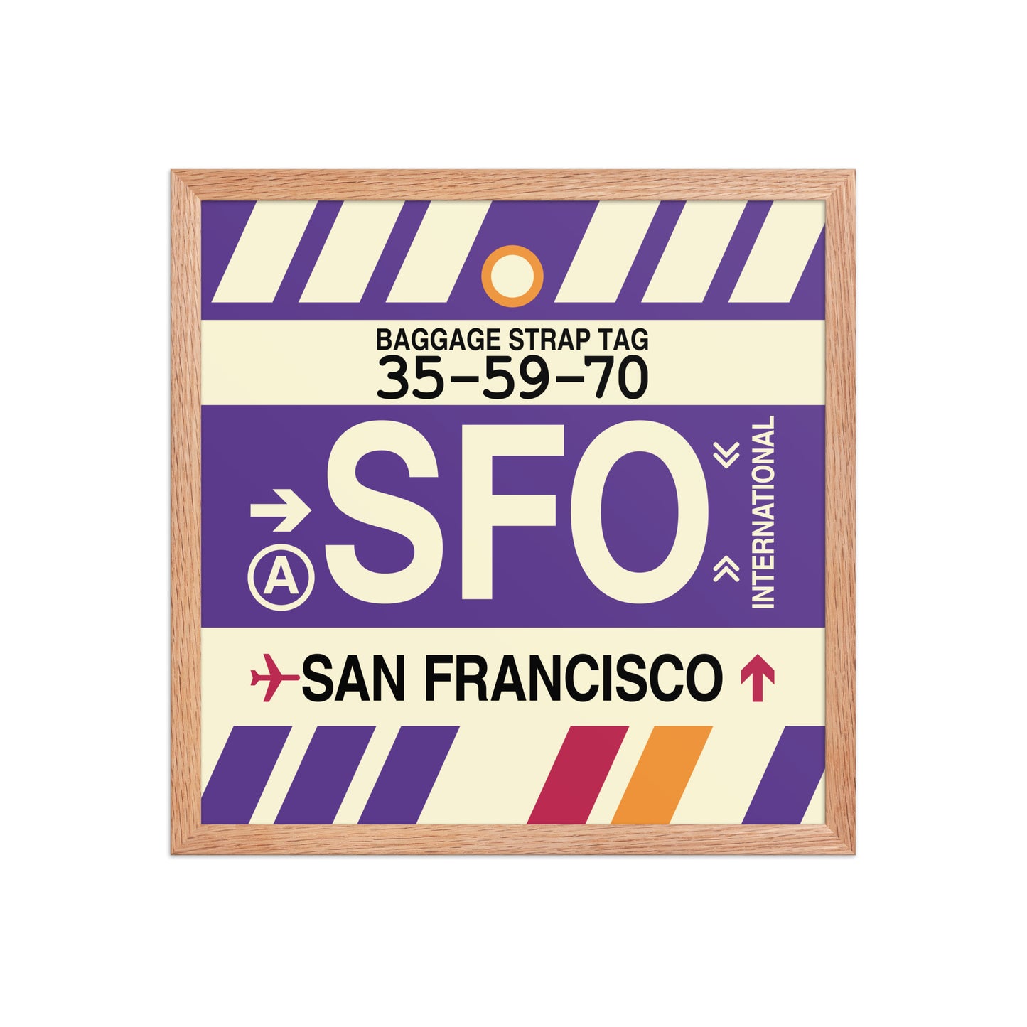 Travel-Themed Framed Print • SFO San Francisco • YHM Designs - Image 09